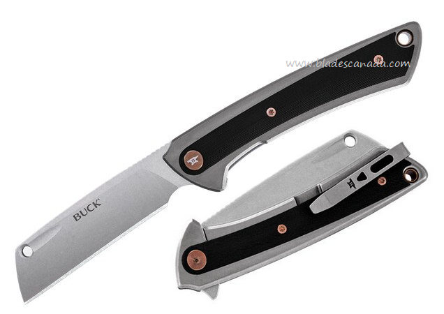 Buck HiLine Flipper Framelock Knife, D2 Steel, Aluminum/G10, 0263GYS